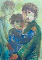 TONY-LUC BLICKX / FAMILIE / ORIGINEEL WERK / 39x30cm / SIG, Enlèvement ou Envoi