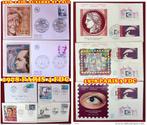 9 FDC... FRANKRIJK, Verzenden, Gestempeld, 1e dag stempel