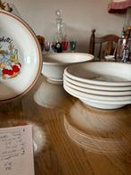 6 Spaghetti borden + kom, Huis en Inrichting, Keuken | Servies, Ophalen, Gebruikt, Bord(en)
