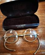 Optiek antiek rond brilletje met flexi oortjes montuur 30's, Ophalen of Verzenden, Heren