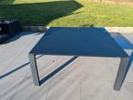 Tuintafel Perla Nero Aluminium Glas 160x160, Tuin en Terras, Tuintafels, Ophalen, Gebruikt, Vierkant, Aluminium