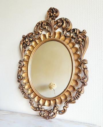 Prachtige vintage franse style goudkleurige spiegel! beschikbaar voor biedingen