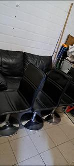 Gratis zetel ,stoelen, Huis en Inrichting, Ophalen, Leder, Zwart, Zo goed als nieuw