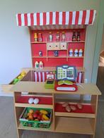 Playwood Houten speelwinkel Rood+Accessoires+Smoby  kassa, Ophalen, Zo goed als nieuw, Meubelstuk of Keukentje