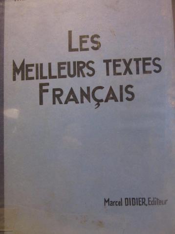 Leerboeken: les meilleurs textes français, Textes français..