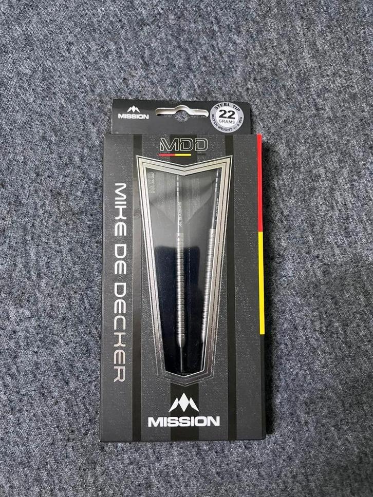 Mission Mike De Decker 95% 22gr, Sport en Fitness, Darts, Zo goed als nieuw, Pijlen, Ophalen