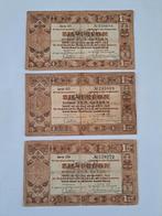 Nederland 3 zilverbonnen 1938, Timbres & Monnaies, Billets de banque | Pays-Bas, Enlèvement ou Envoi