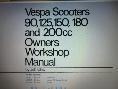 vespa boek USB STICK 1959 tot .. vespa 50 90 125 150 180 200, Motoren, Handleidingen en Instructieboekjes, Ophalen of Verzenden