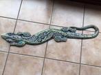 Wanddecoratie hagedis in hout, Ophalen, Gebruikt