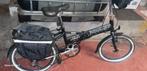 Vélo pliable en aluminium avec sacoches et cadenas, Comme neuf, Enlèvement