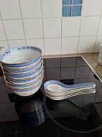 6 bols et 6 cuillères en porcelaine, Enlèvement, Comme neuf, Porcelaine