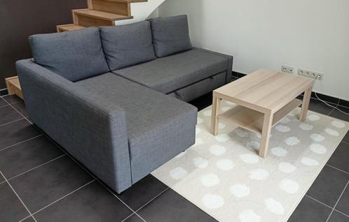 FRIHETEN IKEA Hoekslaapbank donkergrijs + tafel en tapijt, Huis en Inrichting, Slaapkamer | Slaapbanken, Zo goed als nieuw, Overige maten