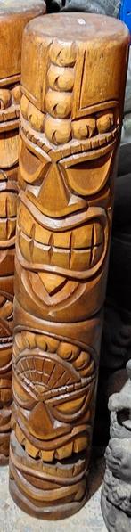 totem Tiki en bois d albesia 100 cm, Enlèvement ou Envoi