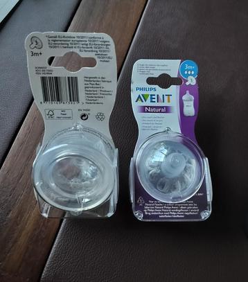 4 Spenen voor Philips Avent Natural 3m+ beschikbaar voor biedingen