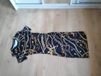 Zwarte jurk met print, Zwart, Ophalen of Verzenden, Zo goed als nieuw, Maat 36 (S)