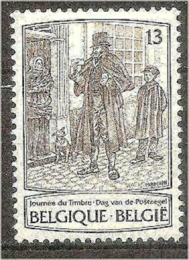 Belgique 1988 - Yvert/OBP 2279 - Journée du timbre (PF), Timbres & Monnaies, Timbres | Europe | Belgique, Art, Envoi