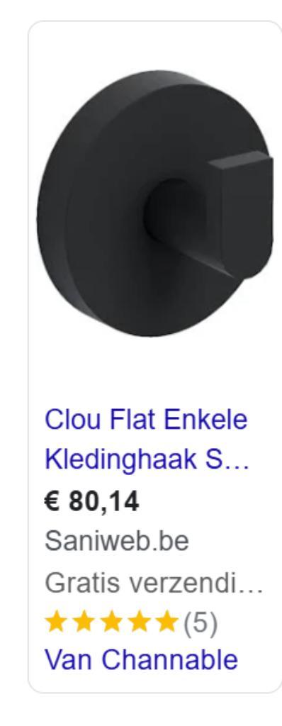 handdoekhaakjes CLOU zwart, Huis en Inrichting, Woonaccessoires | Kapstokken, Nieuw, Wandkapstok, Minder dan 100 cm, Metaal, Ophalen