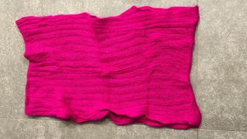 Fuchsia snood sjaal, Enlèvement ou Envoi, Porté, Écharpe