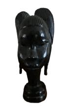 Buste de femme africaine sculpté à la main, Enlèvement