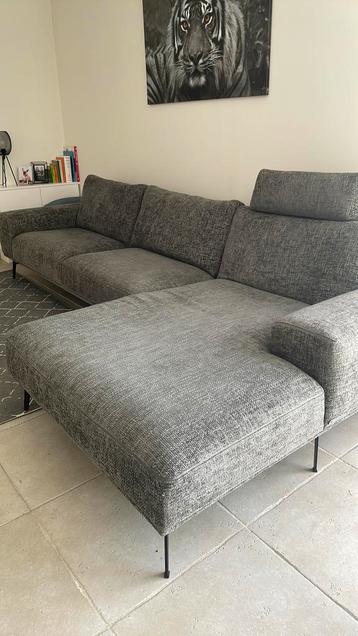 Comfortabele L-vormige zetel met brede voetleuning, Enlèvement, Comme neuf, Tissus
