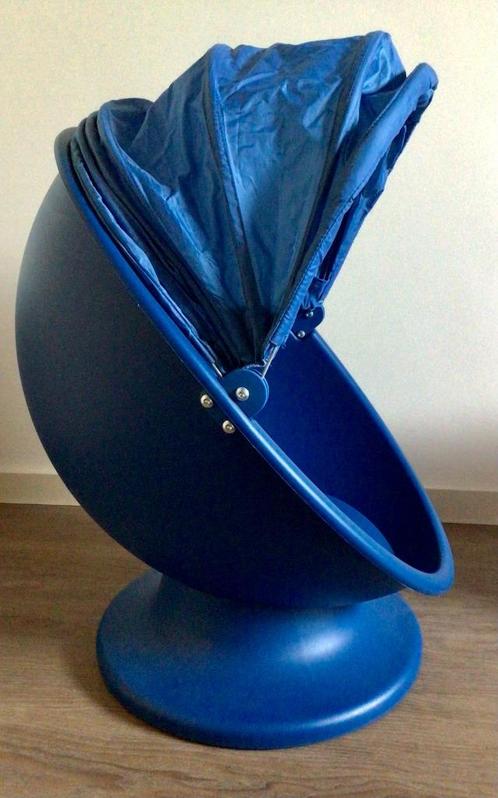 Ikea Lömsk draaizetel blauw, Maison & Meubles, Fauteuils, Comme neuf, Synthétique, Tissus, 50 à 75 cm, Moins de 75 cm, Enlèvement