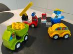 Duplo 10886 ladderwagen, kipauto, gewone auto en helicopter, Ophalen, Zo goed als nieuw