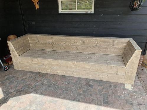 Loungebank, tuinbank van steigerhout of douglas in elke maat, Tuin en Terras, Tuinbanken, Nieuw, Hout, Ophalen