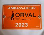 Orval ambassadeur  2023  14cm x 9cm perfect, Ophalen of Verzenden, Nieuw, Reclamebord