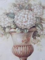 Tableau s/toile avec vase fleuri., Enlèvement