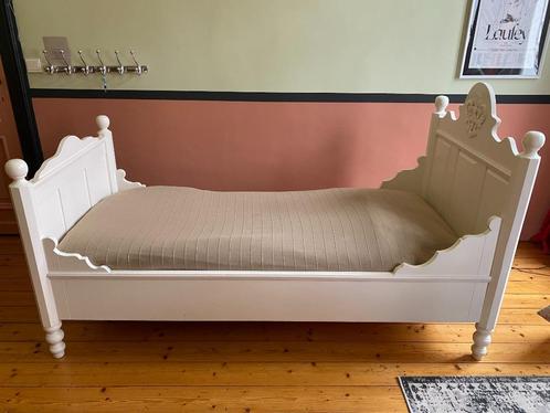 Volhouten bed van Opsetims, Kinderen en Baby's, Kinderkamer | Bedden, Zo goed als nieuw, 180 cm of meer, 85 tot 100 cm, Lattenbodem