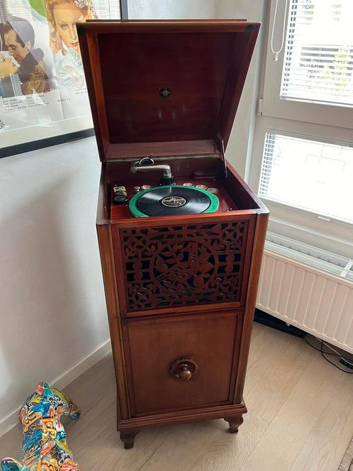 Fraaie Art-Deco “Elektromophon” model 26 grammofoon, Antiek en Kunst, Antiek | Tv's en Audio, Ophalen