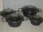 Batterie de cuisine Bueno Induction 4 pièces, Maison & Meubles, Cuisine | Casseroles & Poêles, Comme neuf, Plaques à induction