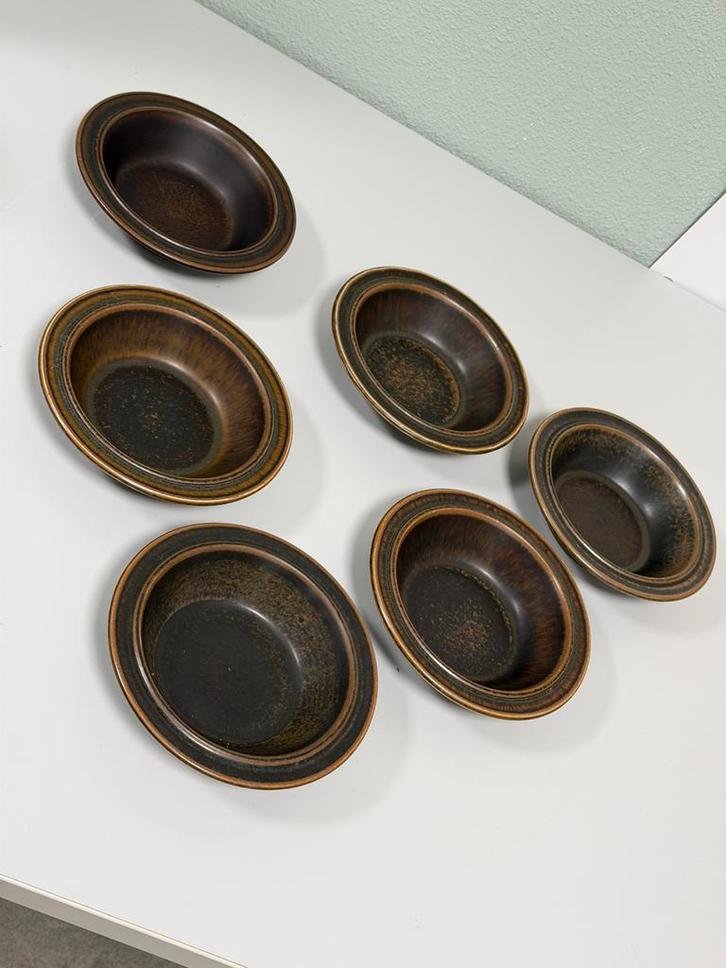 Lot de 6 bols Vintage Arabia Ruska Ulla Procopé, Finlande, Antiquités & Art, Antiquités | Services (vaisselle) pièces, Enlèvement ou Envoi