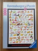 Puzzle 1000pièces "Onehundredandtwodogsandcats" Ravensburger, 500 à 1500 pièces, Comme neuf, Puzzle