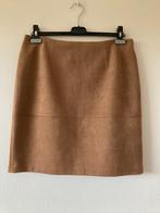Bruine rok in daim (gevoerd), Comma, maat 40 L=50 cm, Maat 38/40 (M), Bruin, Zo goed als nieuw, Comma