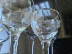 Set vintage handgeslepen wijnglazen, Ophalen, Zo goed als nieuw, Overige typen