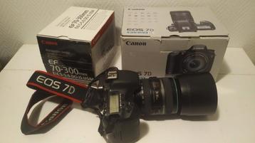 Canon EOS 7D Spiegelreflex met EF 70-300 DO IS USM beschikbaar voor biedingen
