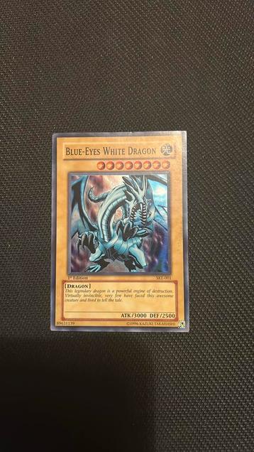 Blue eyes white dragon Yu-Gi-Oh, Ophalen of Verzenden, Gebruikt