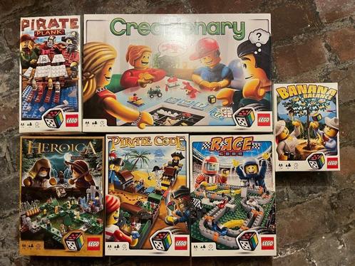 6 x LEGO spellen – Creationary, Heroica, Race, Pirate Code.., Kinderen en Baby's, Speelgoed | Duplo en Lego, Zo goed als nieuw