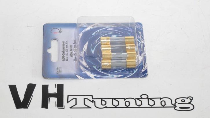 Dietz AGU fuses vergulde zekeringen 80A 4 stuks, Auto diversen, Tuning en Styling, Ophalen