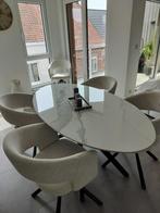 Splinternieuwe living tafel ovaal wit, Huis en Inrichting, Tafels | Eettafels, Ophalen, Nieuw, 50 tot 100 cm, 150 tot 200 cm