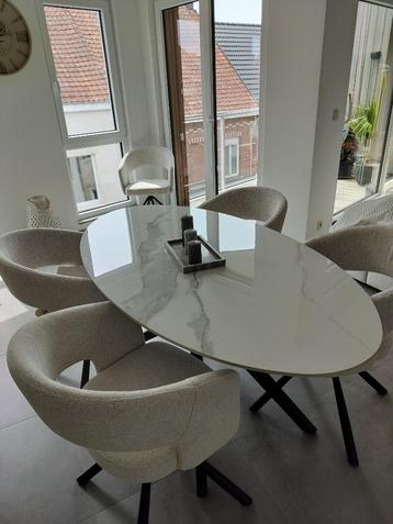 Splinternieuwe living tafel ovaal wit beschikbaar voor biedingen