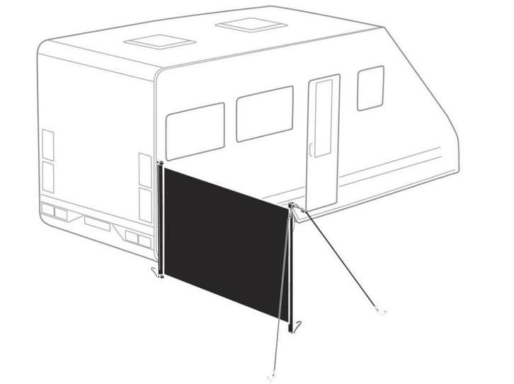 Thule oprolbaar windscherm, Caravans en Kamperen, Caravanaccessoires, Gebruikt, Ophalen
