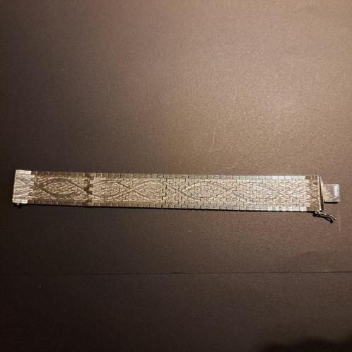 18K wit vergulde armband, Handtassen en Accessoires, Armbanden, Gebruikt, Wit, Ophalen of Verzenden