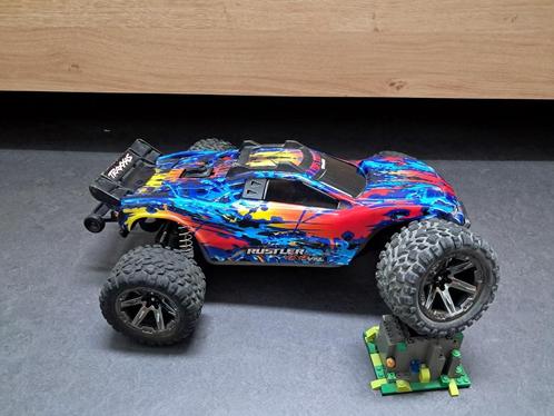 Taxxas rustler 4X4 VXL, Hobby en Vrije tijd, Modelbouw | Auto's en Voertuigen, Zo goed als nieuw, Auto, Groter dan 1:32, Overige merken