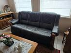 Volledige salon in echt leder., Huis en Inrichting, Ophalen, Zo goed als nieuw, Leer