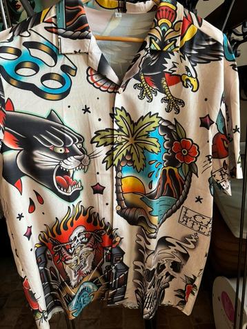 Hawaiian Shirt Tiki Vintage Tattoo Style Hemd beschikbaar voor biedingen