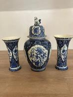 Delfts blauwe vazenset – Porceleyne Fles, Antiek en Kunst, Ophalen