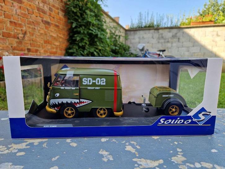 VW T1 Cool Kombi Army Fighter - 1/18 - LIMITED - PRIX : 49€, Hobby en Vrije tijd, Modelauto's | 1:18, Nieuw, Auto, Solido, Ophalen