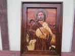 kader houtsnijwerk Jesus de goede herder, Ophalen